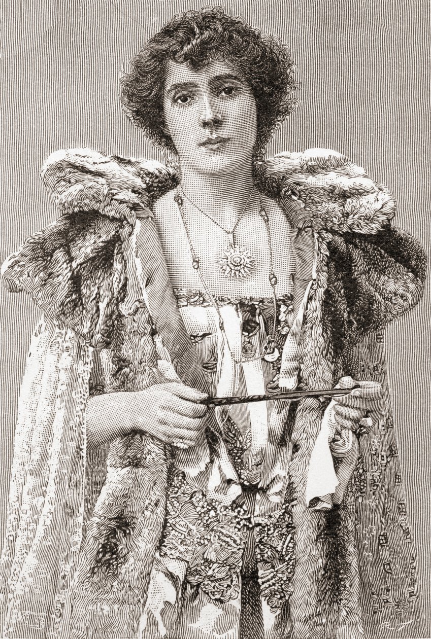 Sra. Patrick Campbell, de The Strand Magazine publicado en 1897. de English School