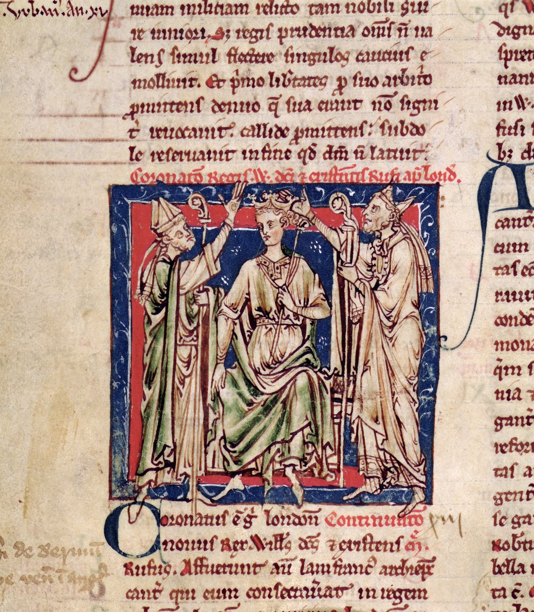 Ms 6712 (A.6.89) fol.126v Guillermo II (c.1057-1100) miniatura de Flores Historiarum, por Matthew Paris, 1250-52 de English School