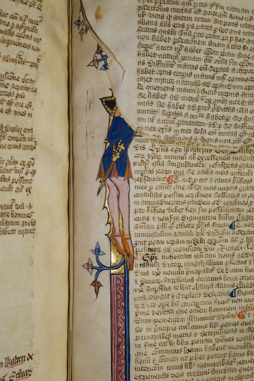 Ms. New Coll 242, f.178r, Comentario sobre la Política de Aristóteles por Walter Burley de English School