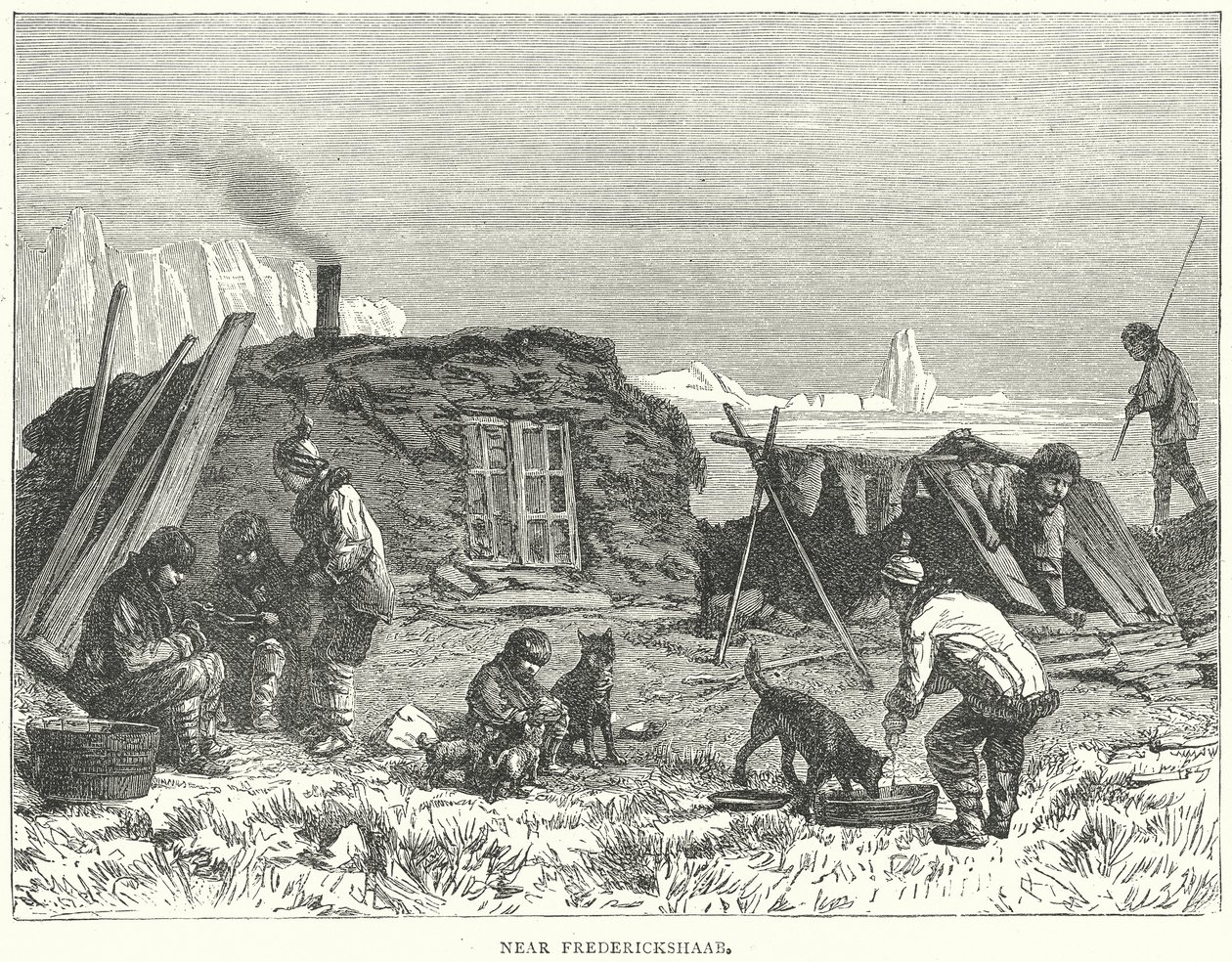Cerca de Frederickshaab (grabado) de English School