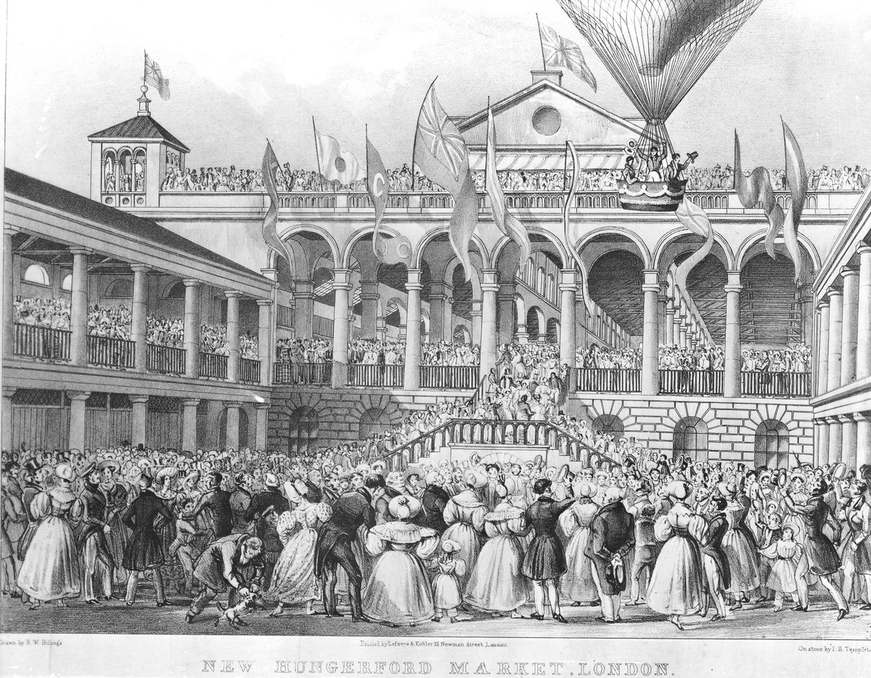Nuevo Mercado de Hungerford, 1833 de English School