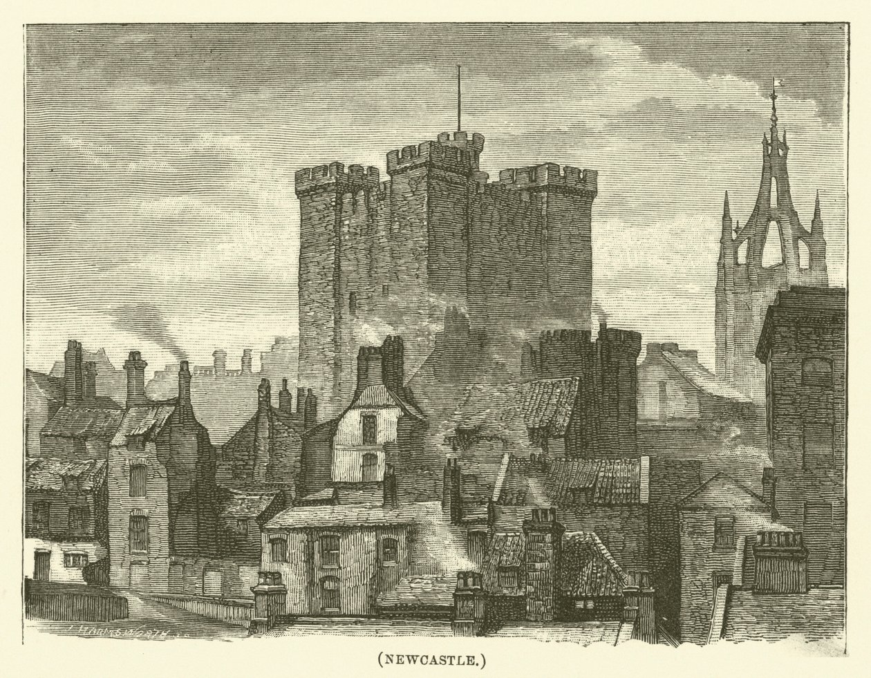 Newcastle (grabado) de English School