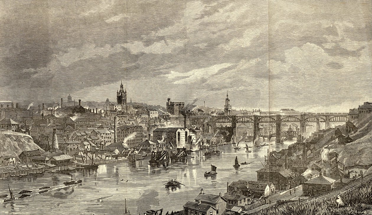 Newcastle upon Tyne en 1887 de English School