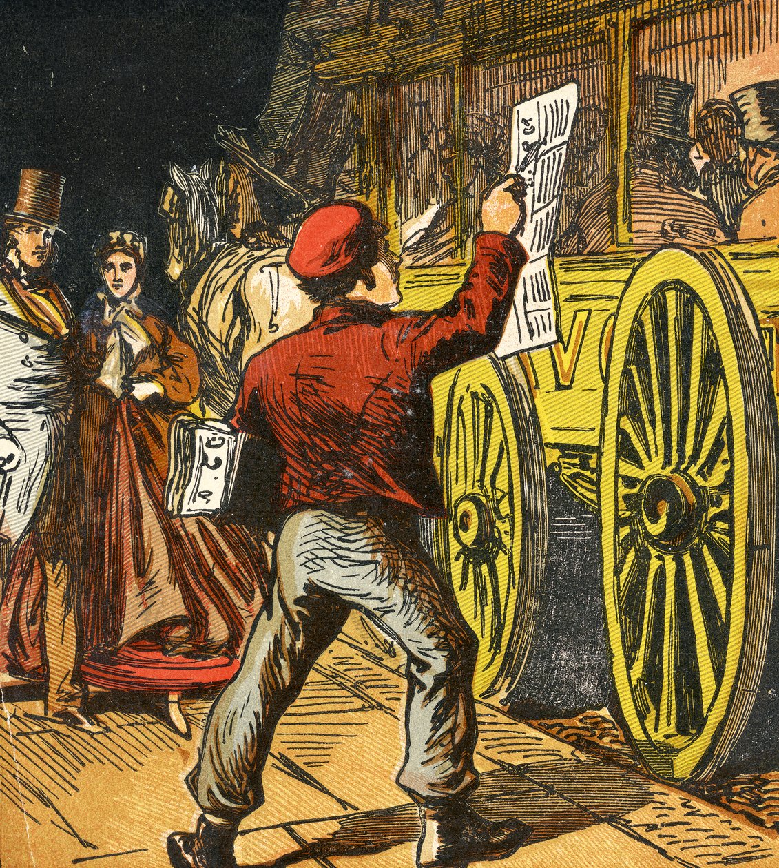 El Niño del Periódico, 1867 de English School