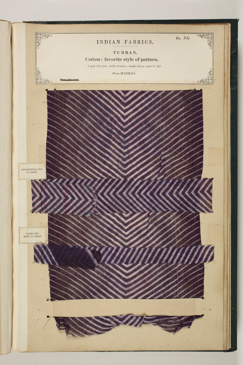 No. 34: Turbante, Telas Indias, compilado por John Forbes Watson de English School