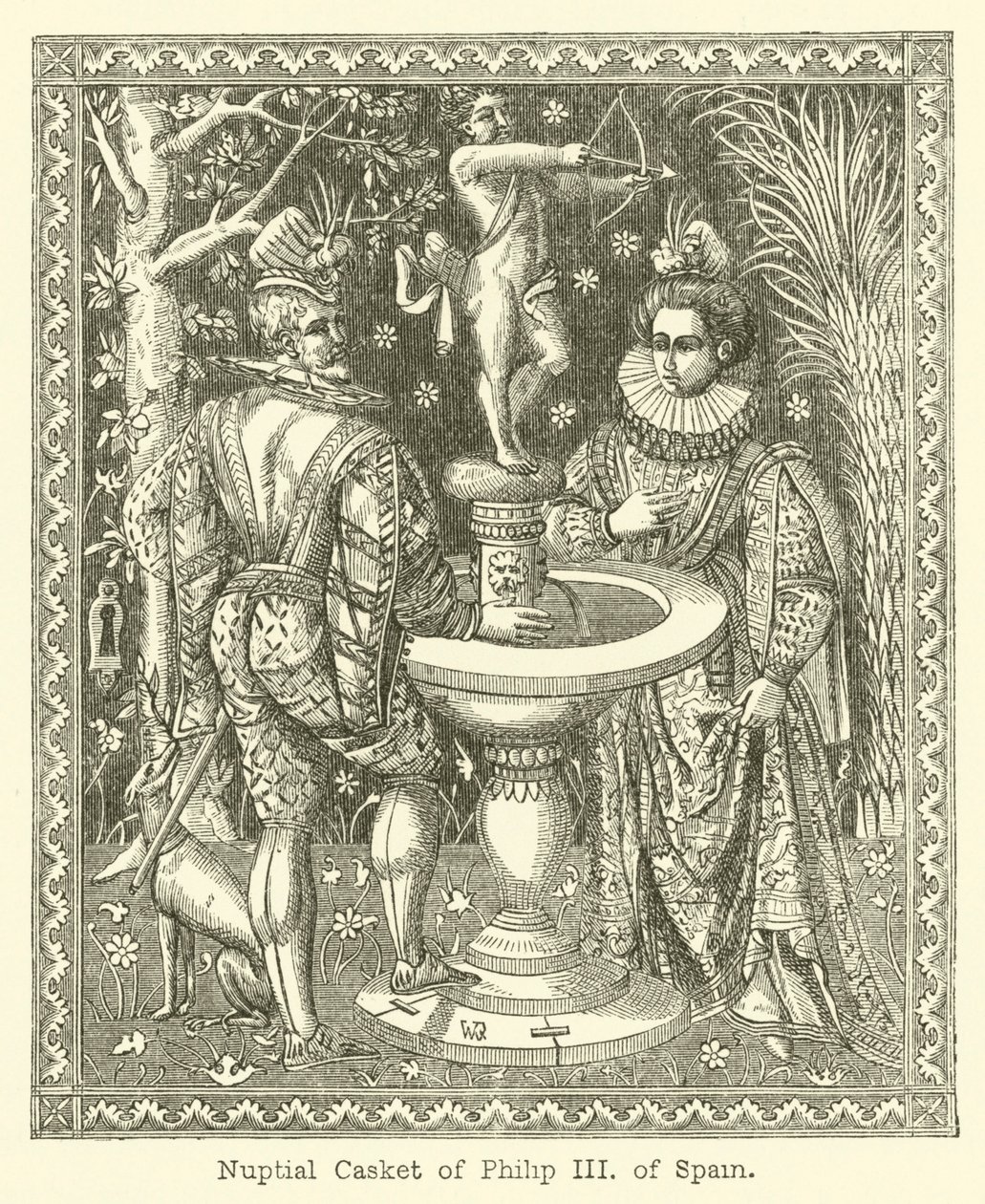 Arqueta nupcial de Felipe III de España (grabado) de English School
