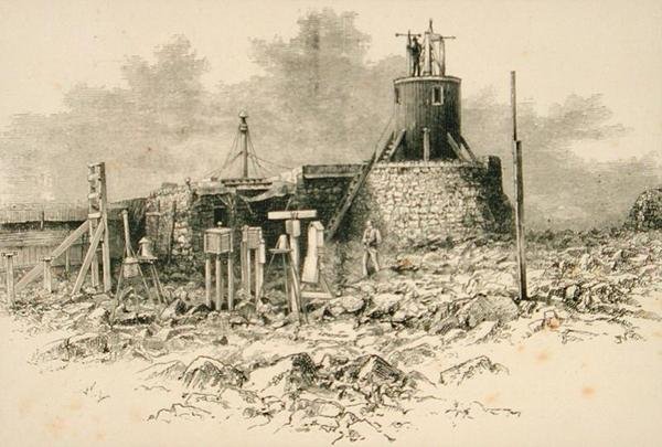 Estación del observatorio en la cima de Ben Nevis, de 