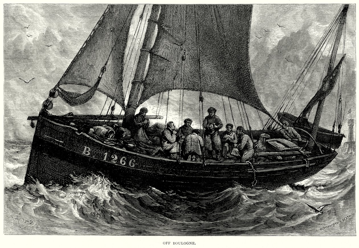 Off Boulogne (grabado) de English School