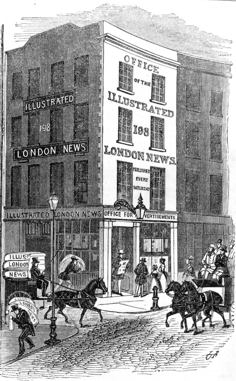 Oficina del Illustrated London News, 1842 de English School