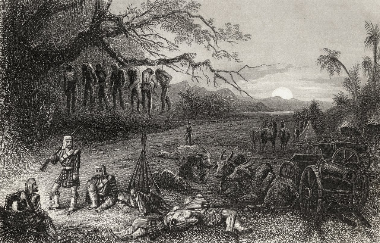 Piquete avanzado de la Brigada de las Tierras Altas en Benarés, de 