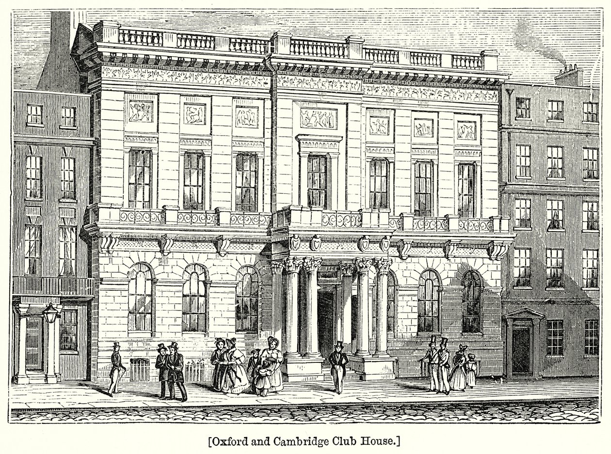 Oxford and Cambridge Club House (grabado) de English School