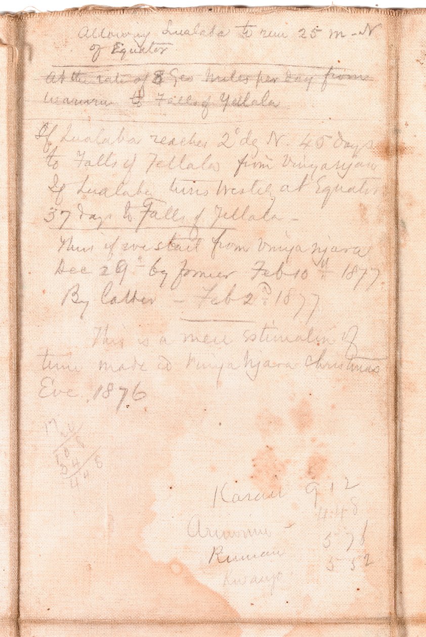 Página de un álbum perteneciente a Henry Morton Stanley de English School