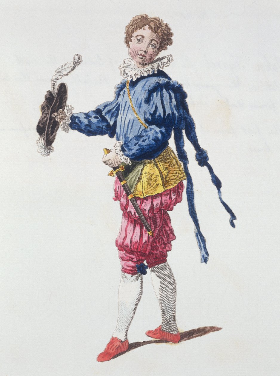 Paje en la corte durante el reinado de Eduardo VI de English School