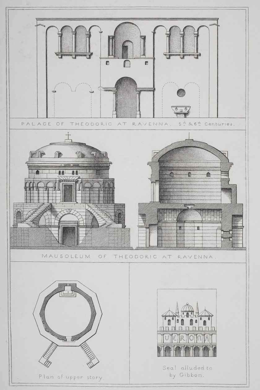 Palacio y Mausoleo de Teodorico (c.454-526) en Rávena, de 
