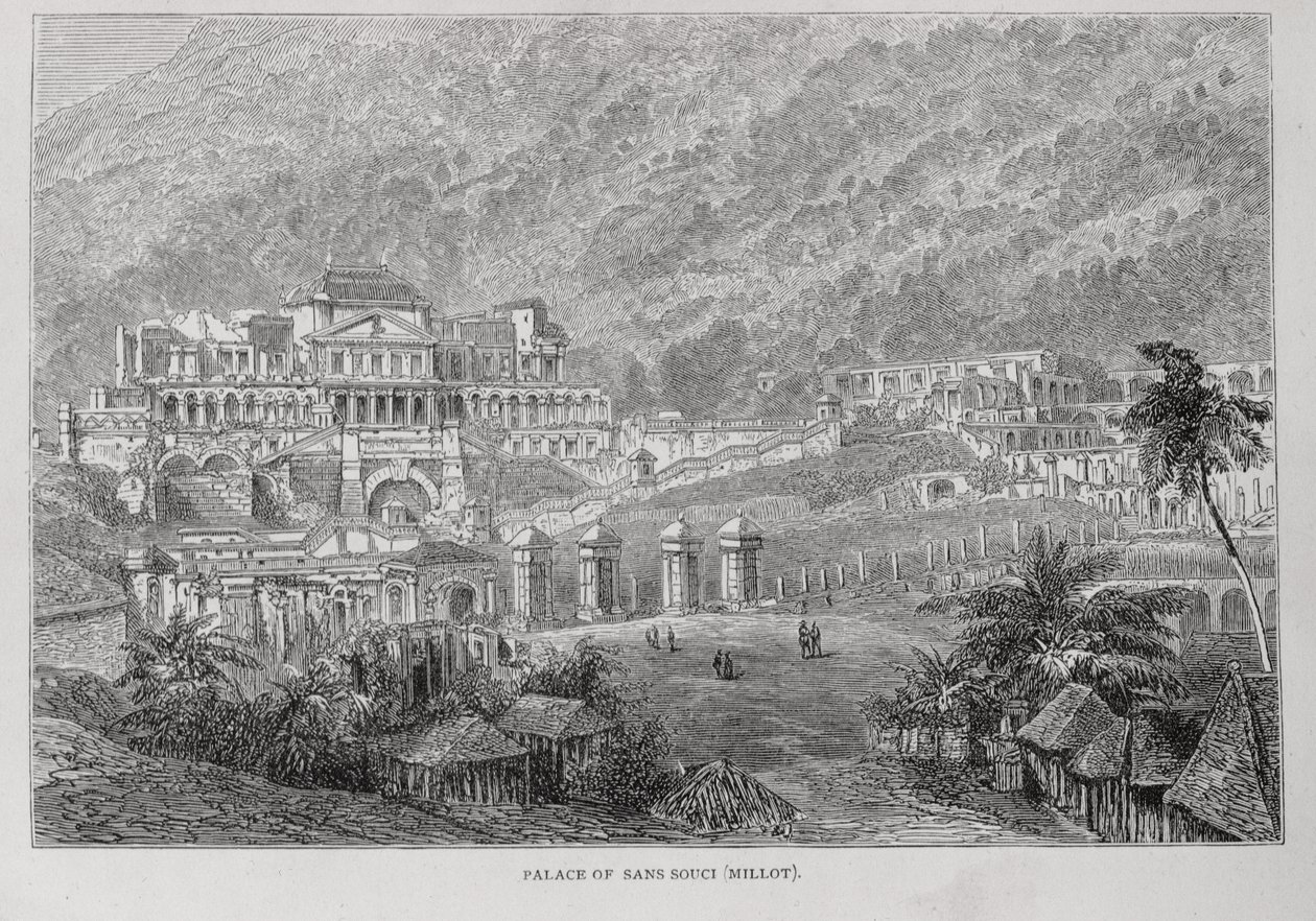 Palacio de Sans Souci, Norte de Haití, de Santo Domingo pasado y presente por Samuel Hazard, pub. 1873 de English School