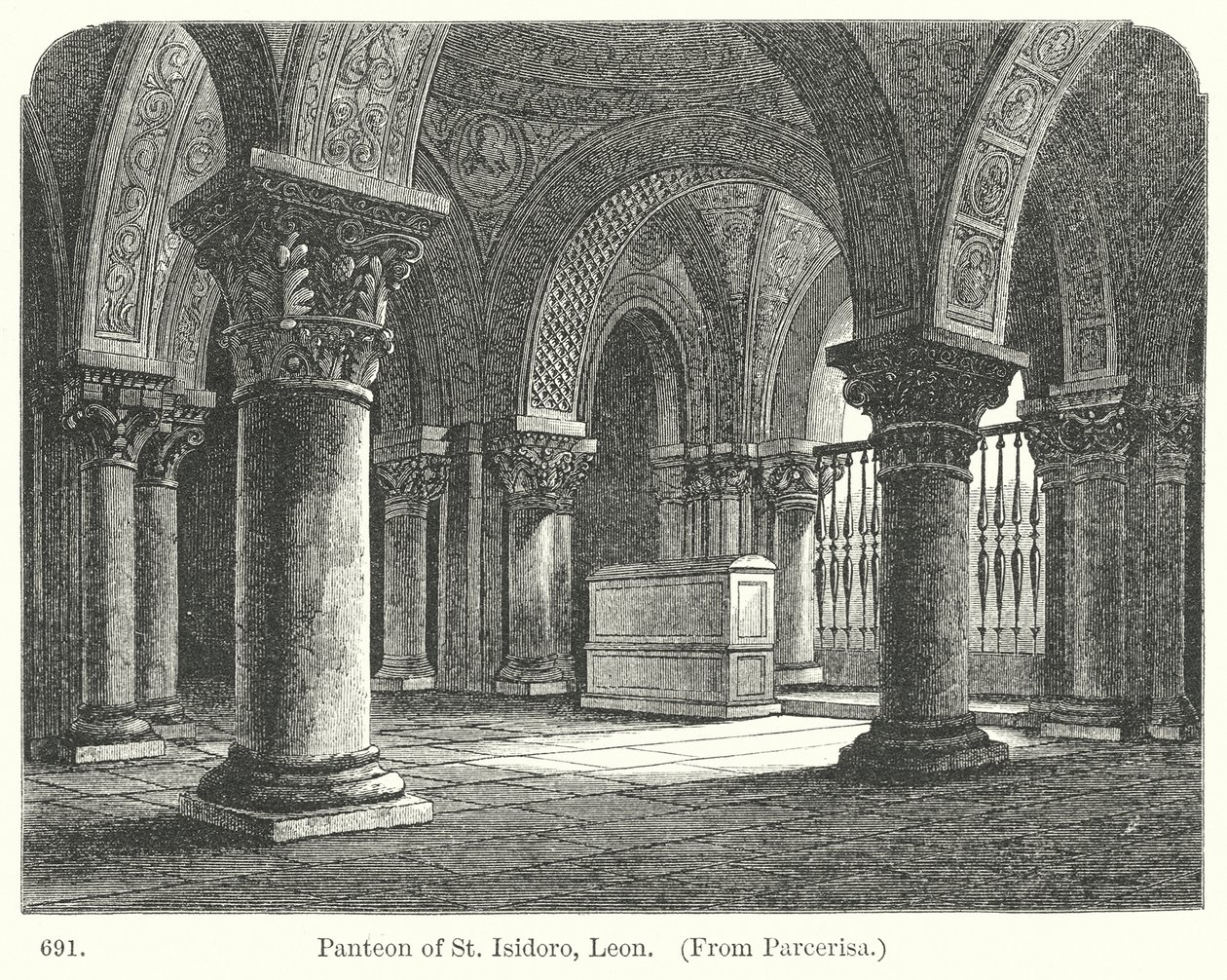 Panteón de San Isidoro, León (grabado) de English School