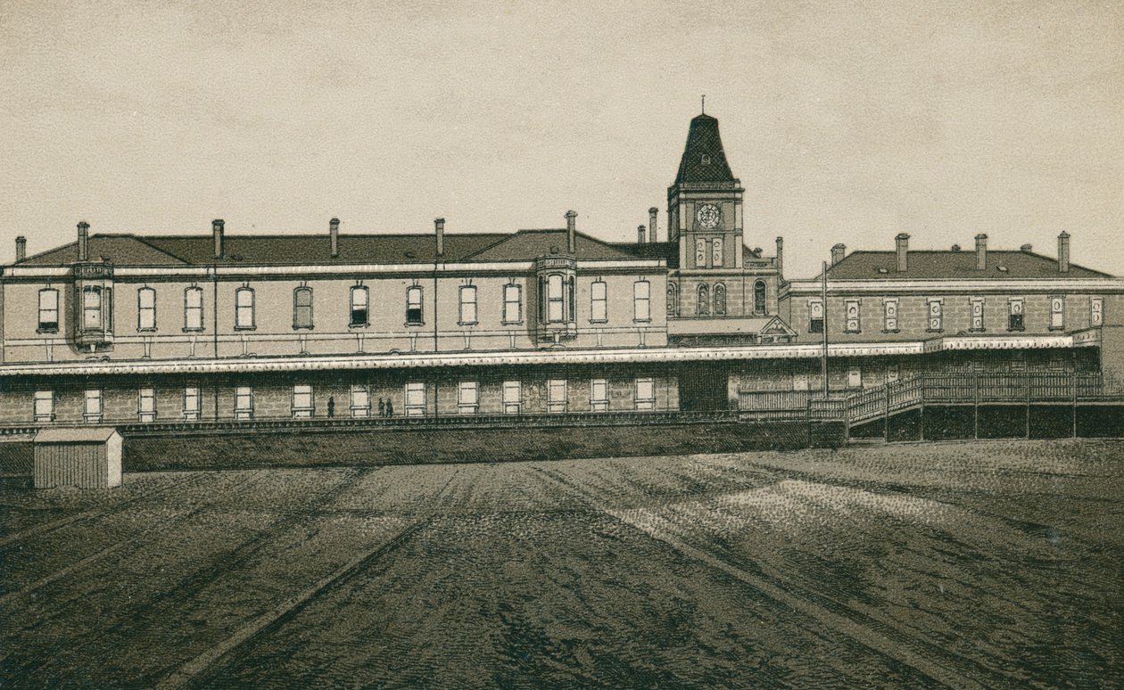 Estación Parkestone (litografía) de English School