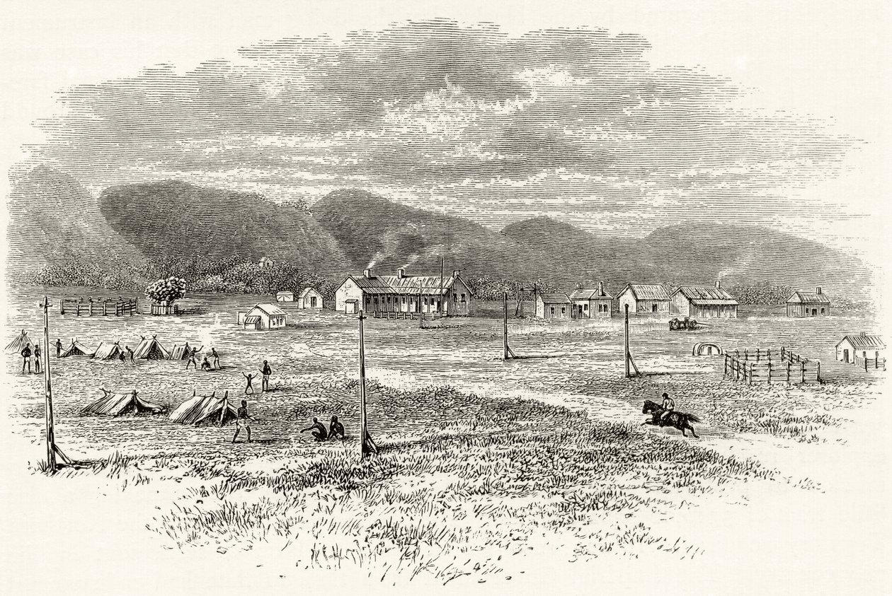 Estación de Telégrafo Overland de Peake, Australia del Sur, c.1880, de 