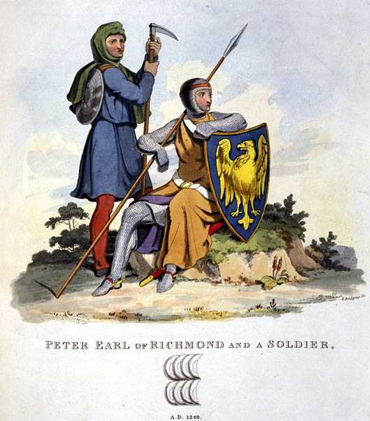 Peter, Conde de Richmond y un soldado de English School