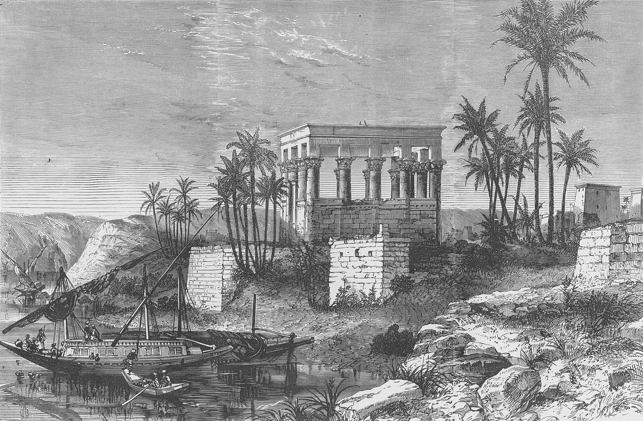 Cama del faraón en la Isla de Philae de English School