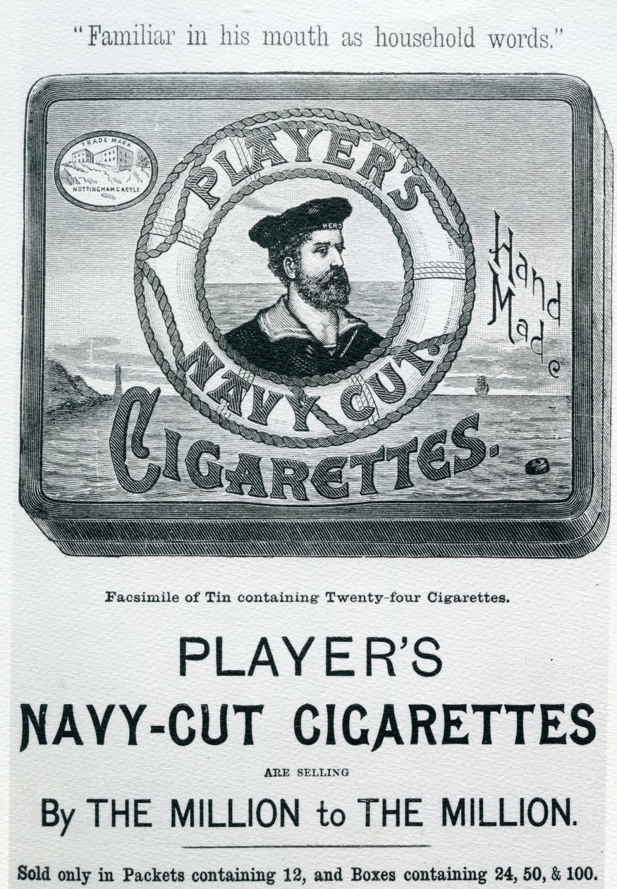 Cigarrillos Players Navy Cut, siglo XX de English School