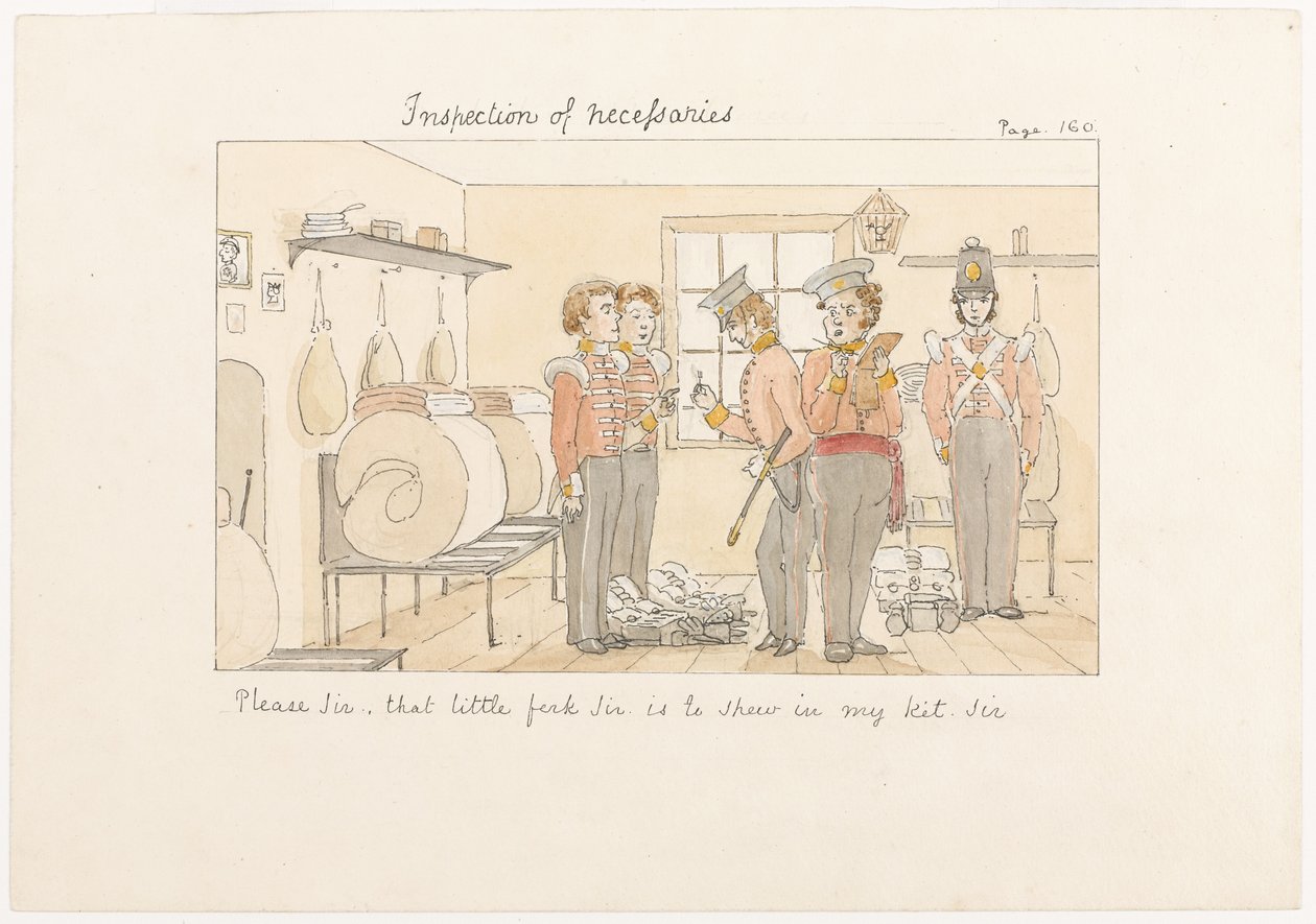 Por favor señor, ese pequeño tenedor señor, es para mostrar en mi equipo señor, c.1850 de English School