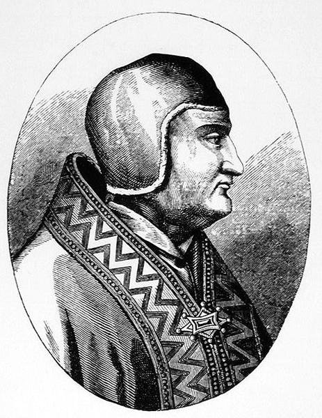 Papa Clemente IV (c.1195-1268) ilustración de Ciencia y Literatura en la Edad Media y el Renacimiento, escrita y grabada por Paul Lacroix de English School