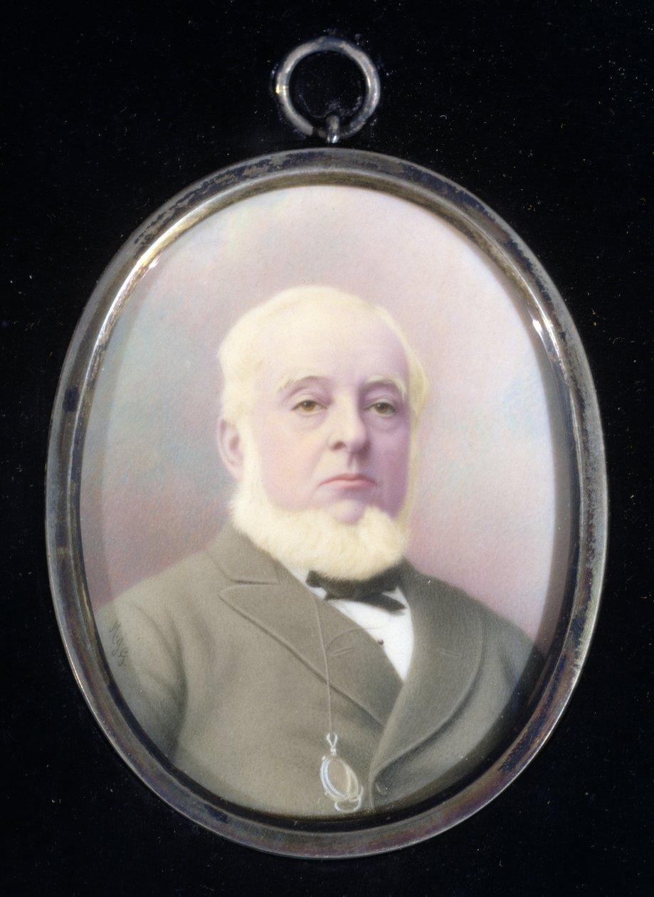 Retrato en miniatura de Warren de la Rue (1815-89) de English School