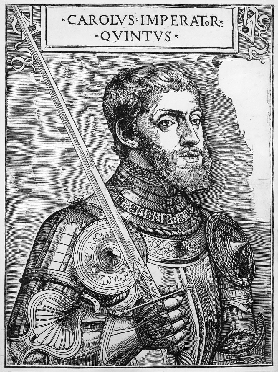 Retrato de Carlos V (1500-58), Emperador del Sacro Imperio Romano de English School