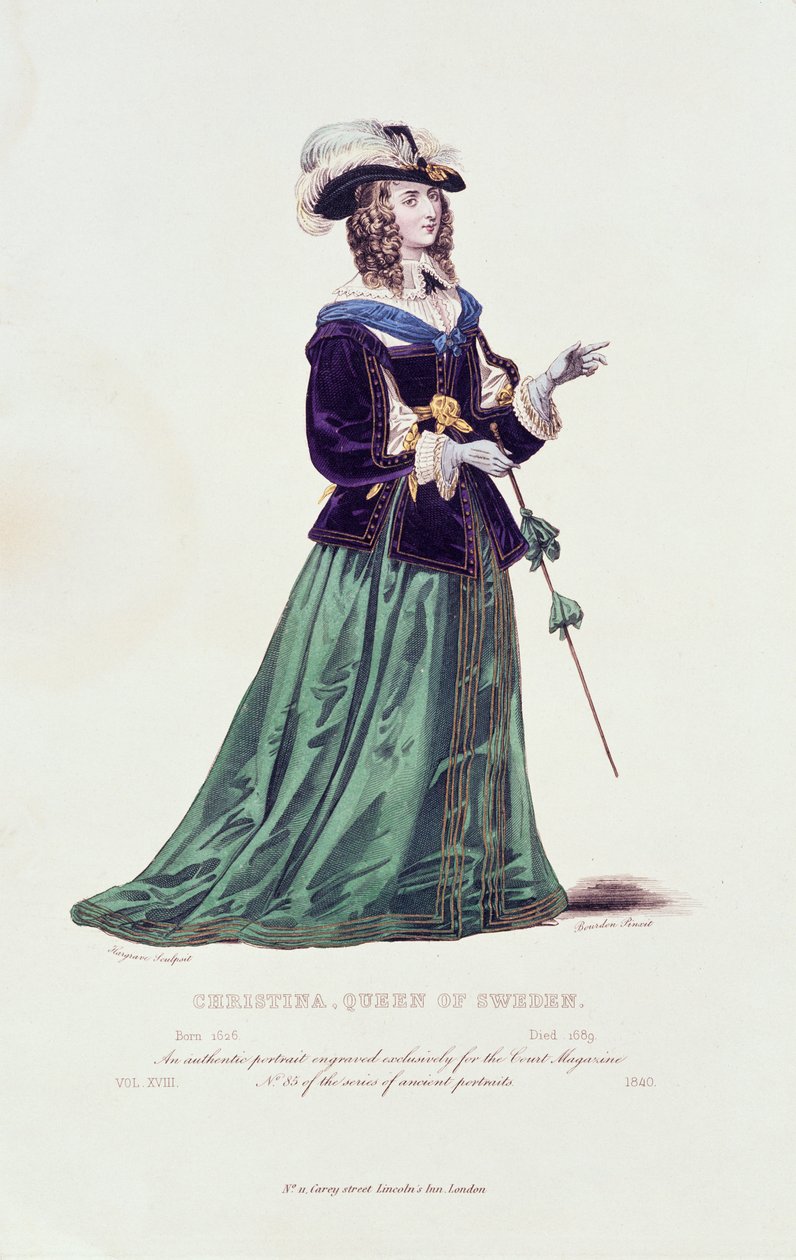 Retrato de Cristina, Reina de Suecia (1626-1689) de English School