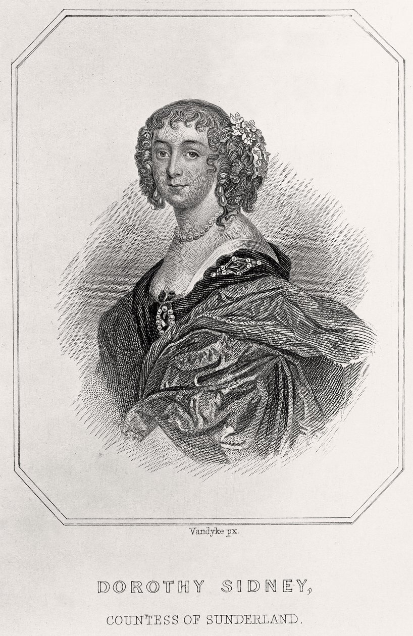 Retrato de Dorothy Sidney, Condesa de Sunderland, 1835 de English School