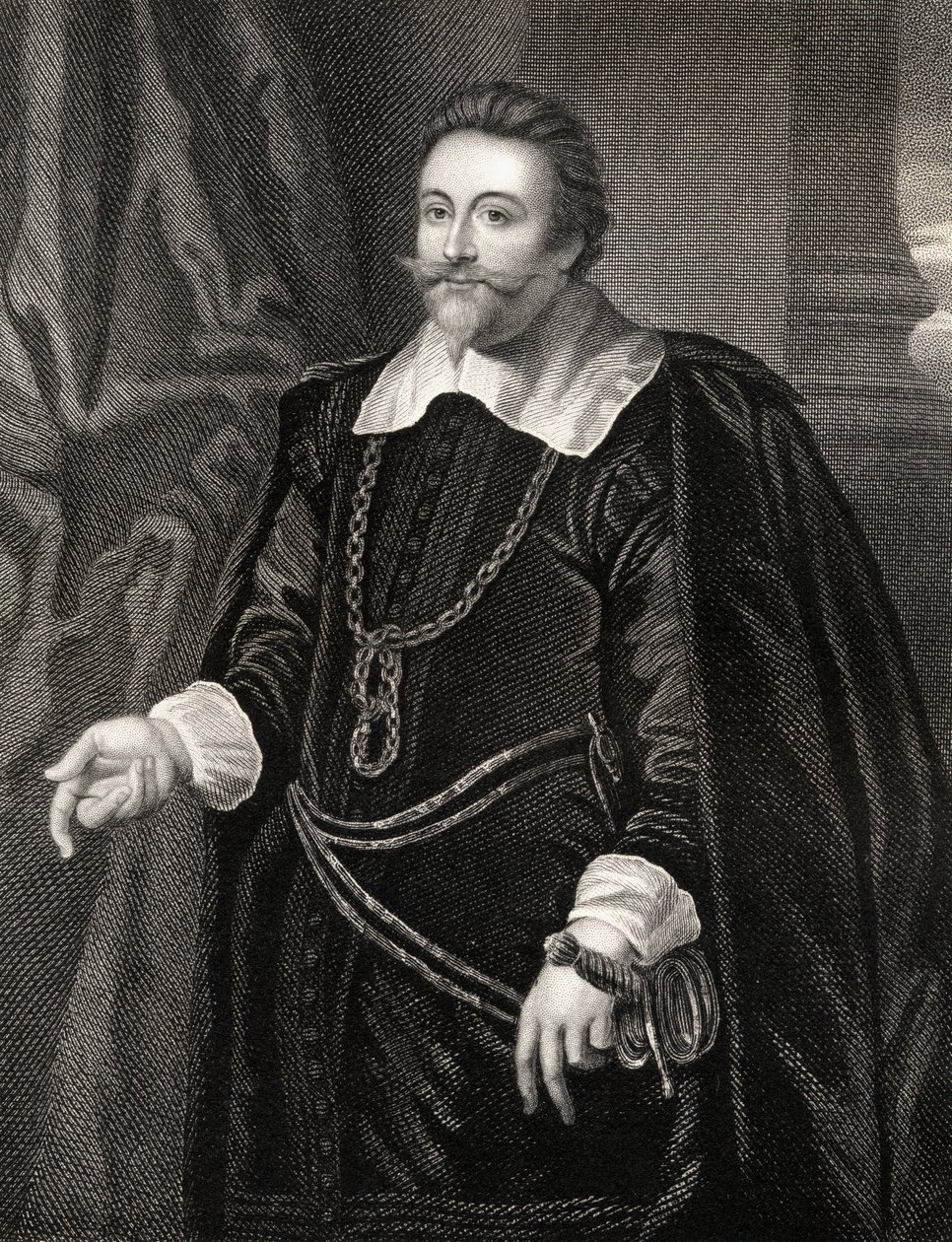 Retrato de Francis Cottington, de Retratos Británicos de Lodge, 1823 de English School