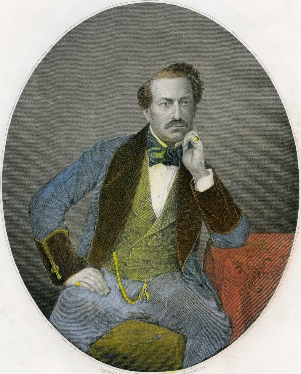 Retrato de Gustavus Vaughan Brooke, c.1860 (litografía) de English School
