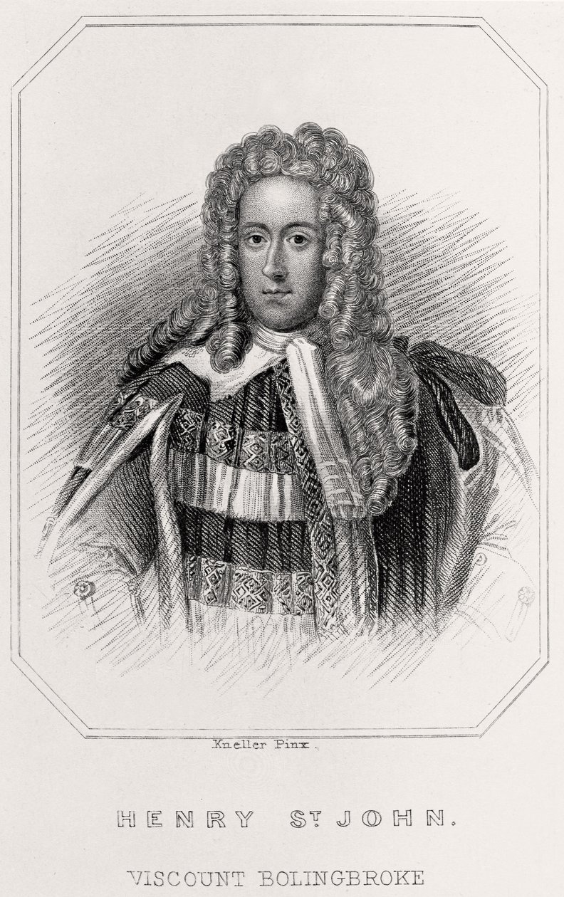 Retrato de Henry St. John, Vizconde Bolingbroke de English School