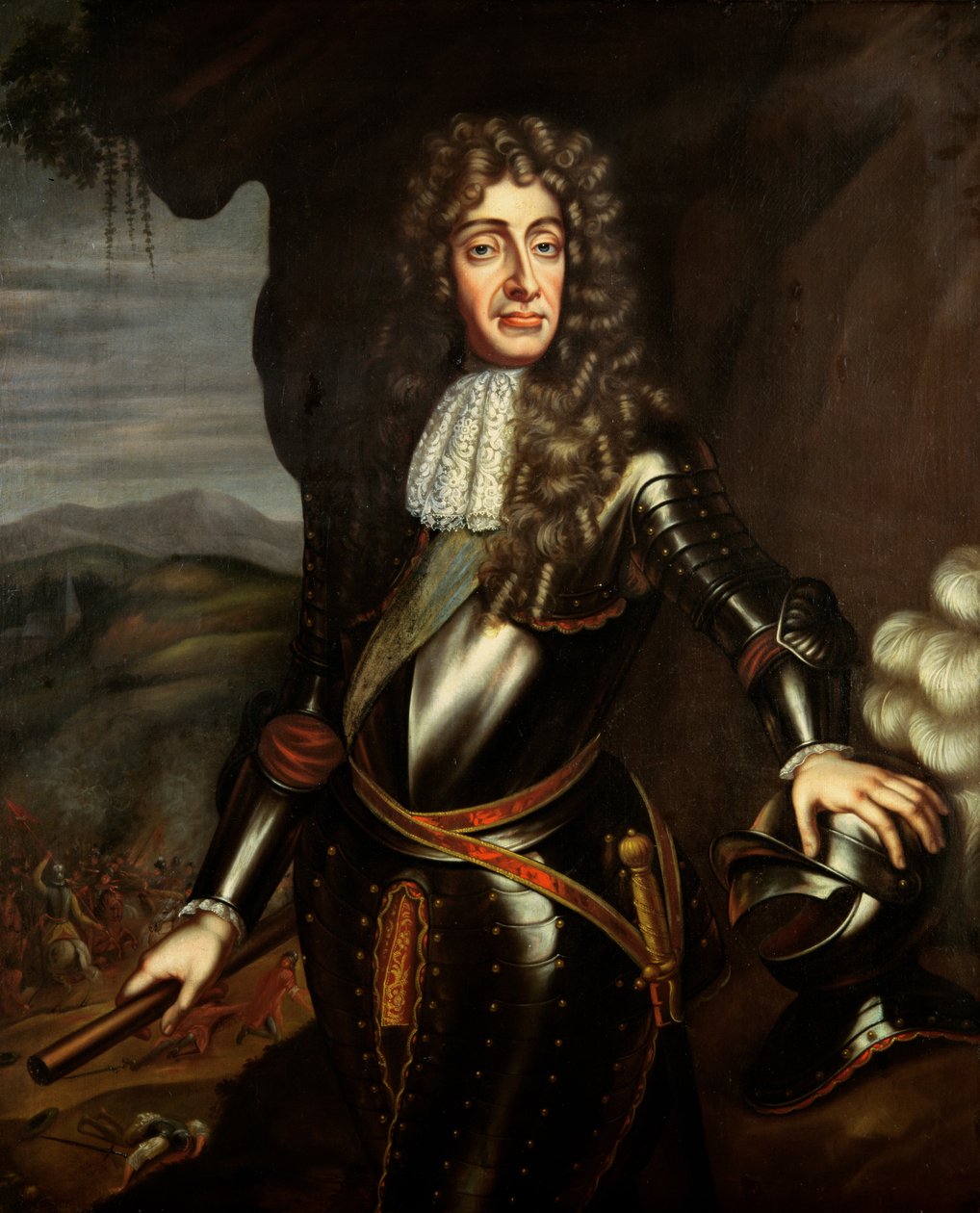 Retrato de Jacobo II (1633-1701) en armadura de English School