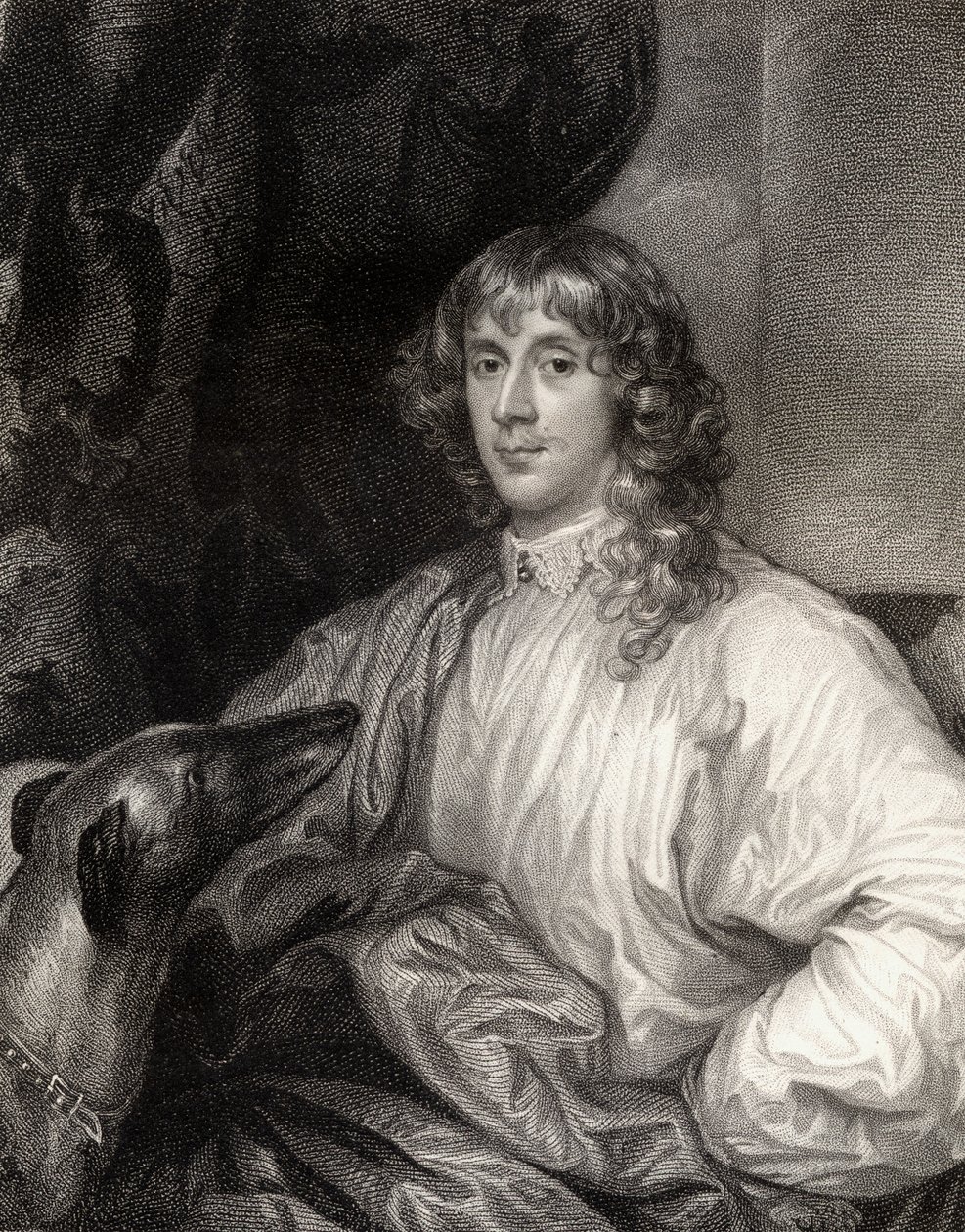 Retrato de James Stuart (1612-55) 1º Duque de Richmond, de Lodges British Portraits, 1823 de English School
