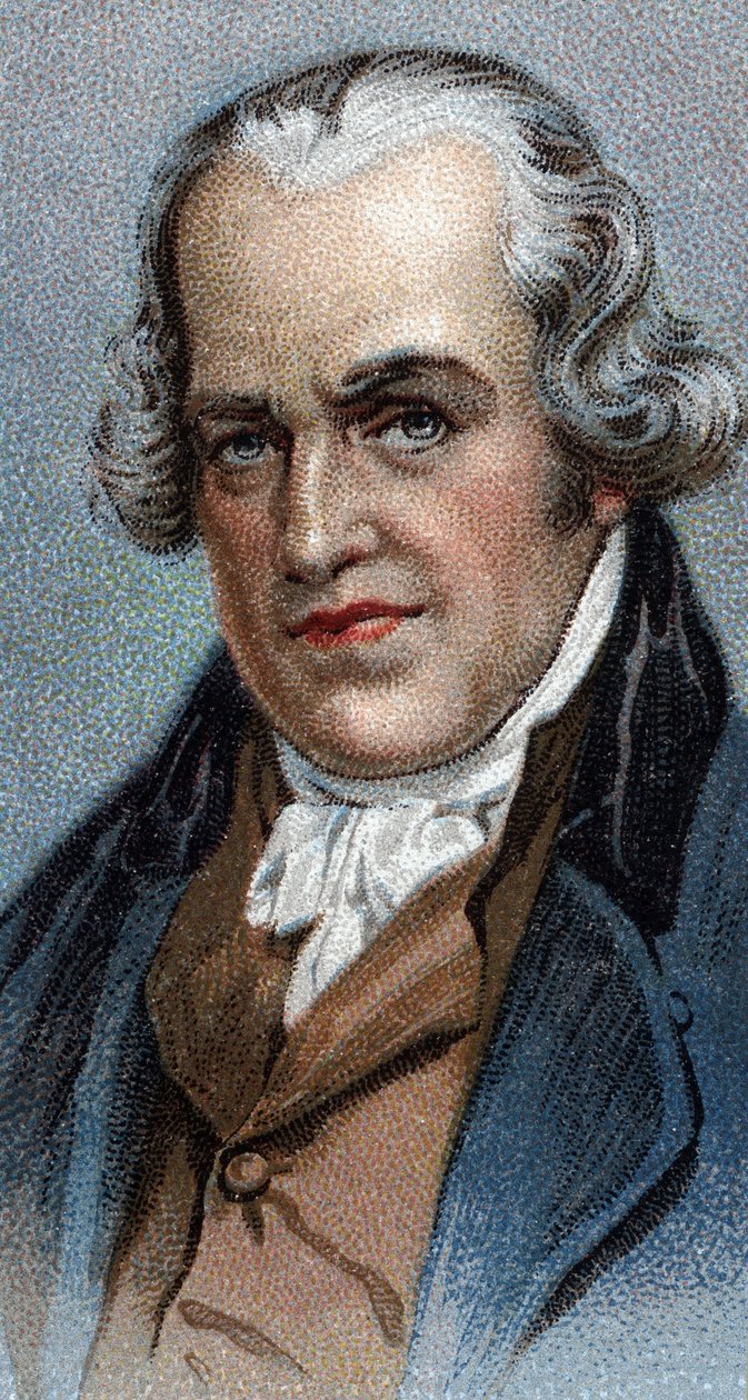 Retrato de James Watt (1736-1819), ingeniero escocés - De la serie “Líderes de Hombres” - Cromolitografía - Escuela Inglesa, siglo XX - de English School