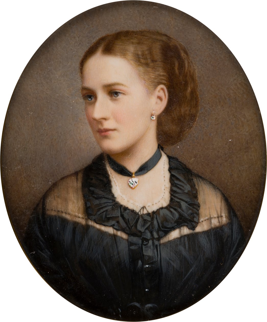 Retrato de Lady Ida Lumley, vizcondesa de Newport 1870 después condesa de Bradford (1848-1936), c.1868-1936 (fotografía teñida a mano) de English School