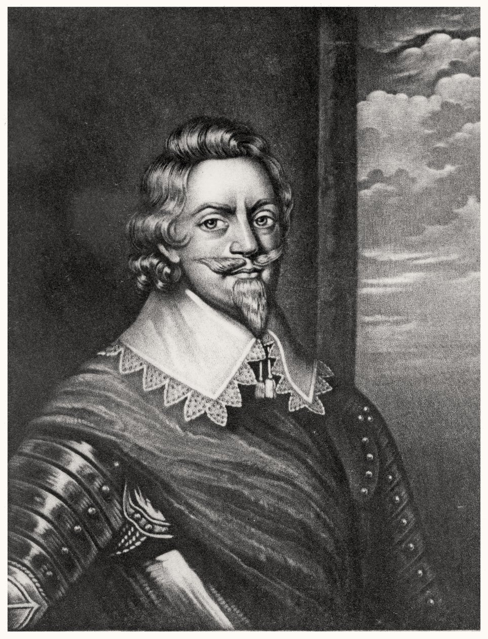 Retrato de Patrick Ruthven, Conde de Brentford (c.1573-1651) grabado por Richard Earlom (1743-1822) y Charles Turner (c.1773-1857) de Personajes Ilustres en la Historia Británica (mezzotinta) de English School