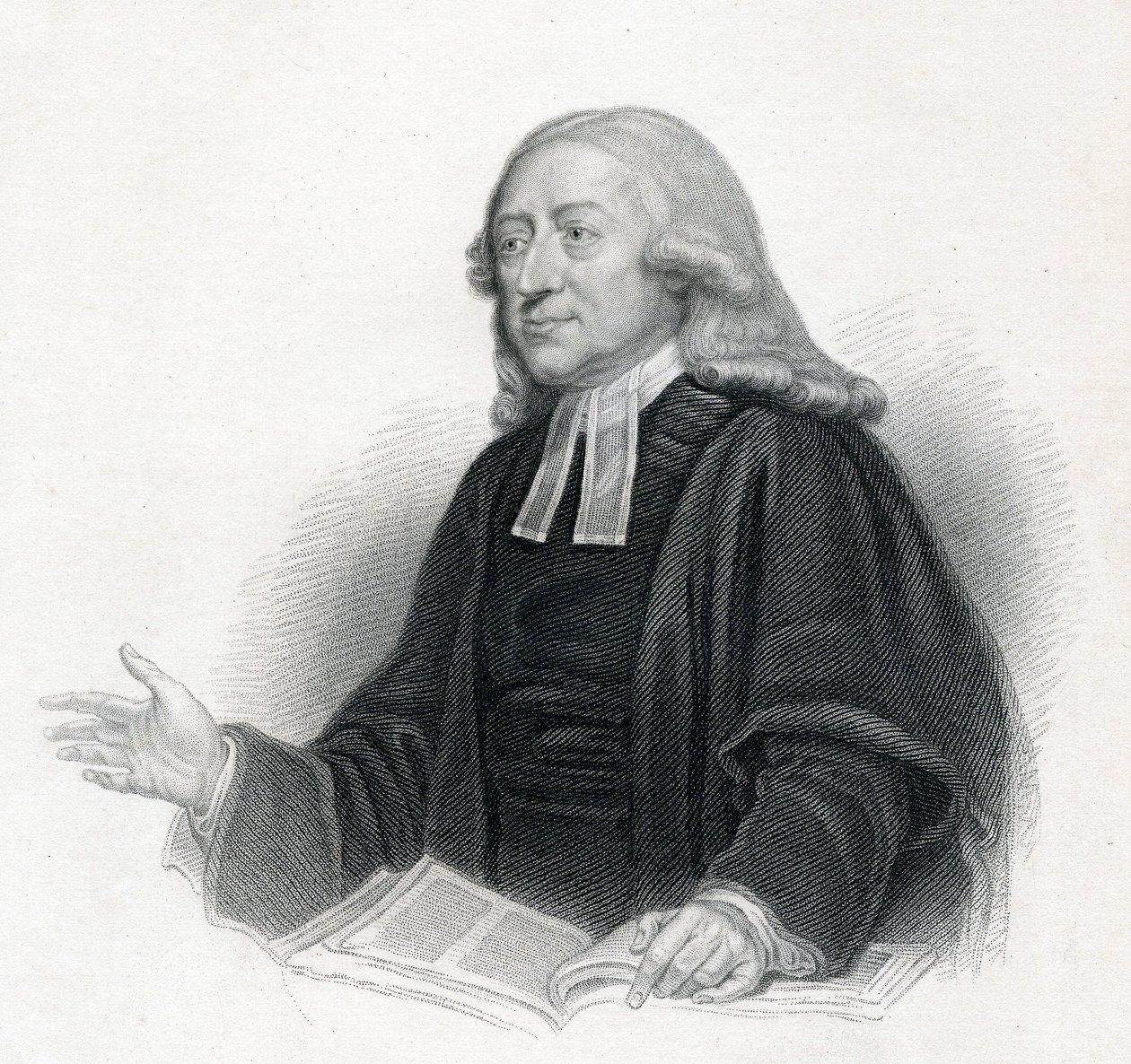 Retrato del reverendo John Wesley A. M., siglo XIX de English School