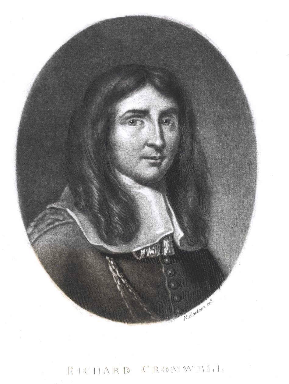 Retrato de Richard Cromwell (1626-1712) grabado por Richard Earlom (1743-1822) de 