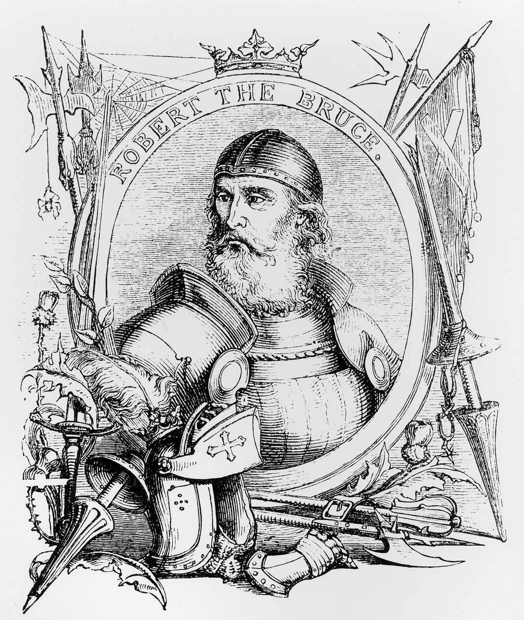 Retrato de Robert the Bruce (1274-1329) de English School