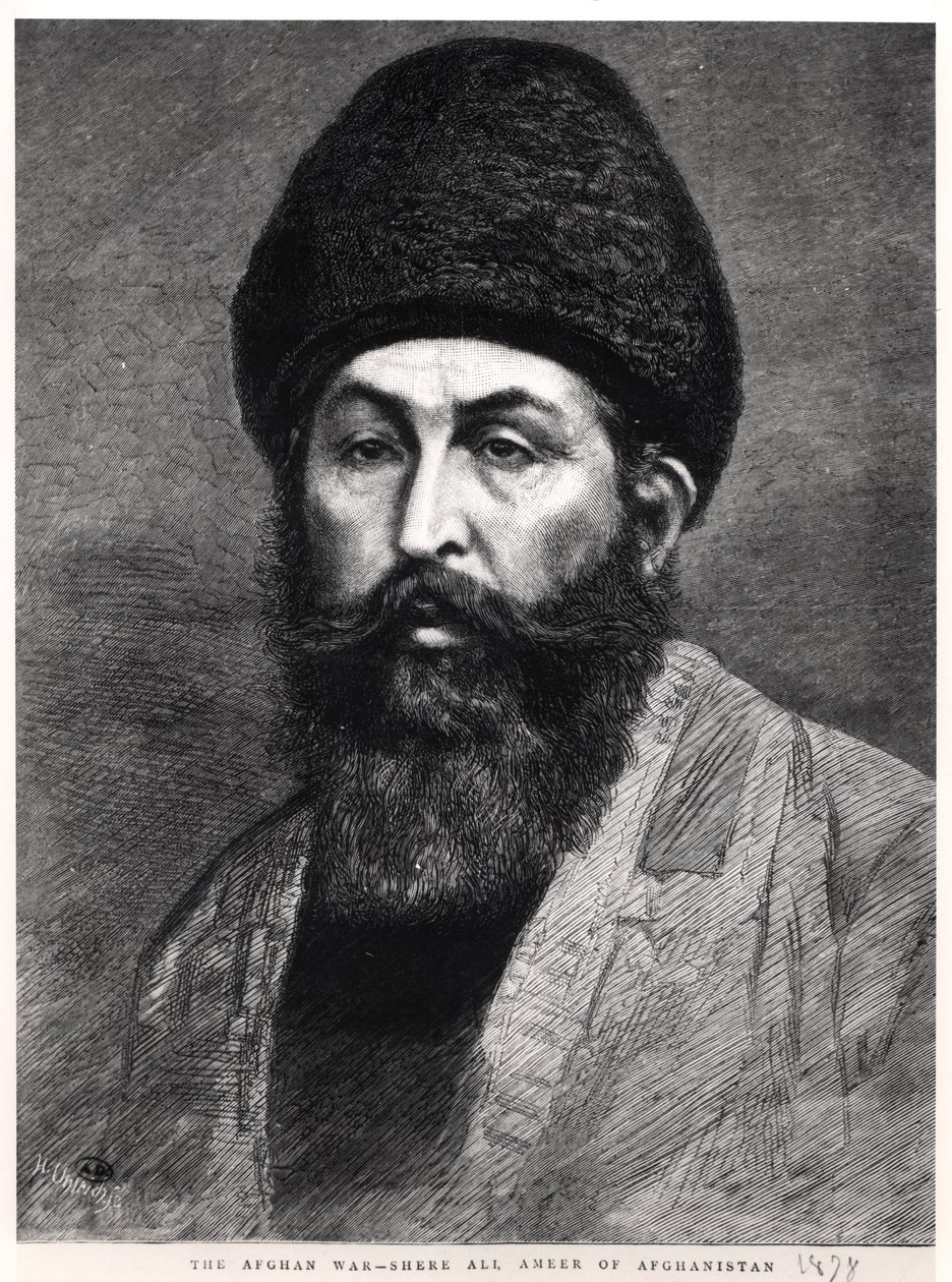 Retrato de Shir Ali Khan (1825-79) Emir de Afganistán, 1878 de English School