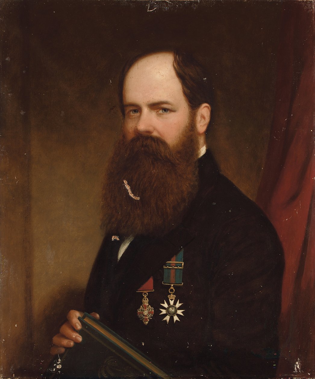 Retrato de Sir Walter Lawry Buller, N.Z.C., K.C.M.G., F.R.S. de English School