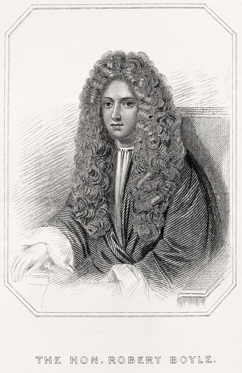 Retrato del Honorable Robert Boyle de English School