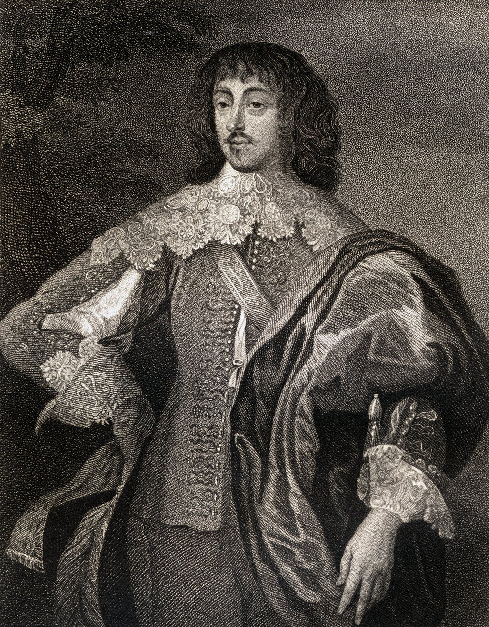 Retrato de William Villiers (1613-43) Vizconde Grandison, de Lodges British Portraits, 1823 de English School