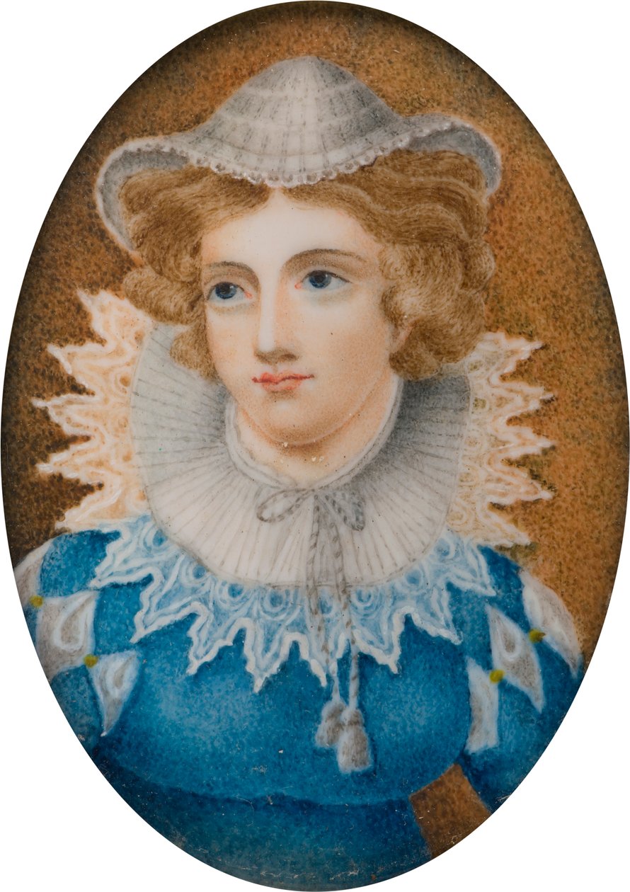 Retrato de una dama que se dice que es María, reina de Escocia, c.1800-99 (óleo sobre lienzo) de English School