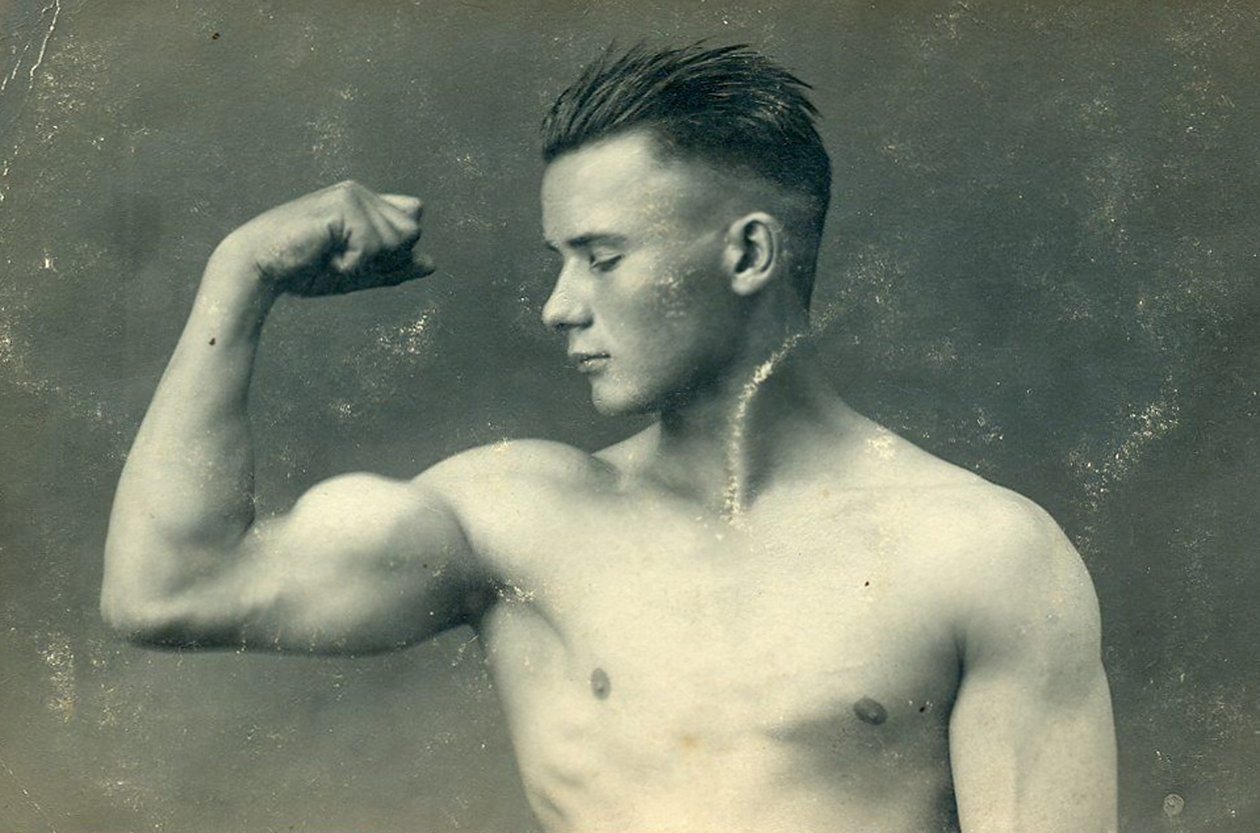Retrato de un culturista, circa 1898 de English School