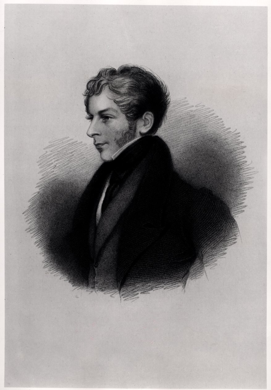 Retrato del Conde de Clare, de Illustrations to the Life and Works of Lord Byron, Volume II, por E.F.Fuden, 1833-34 de English School