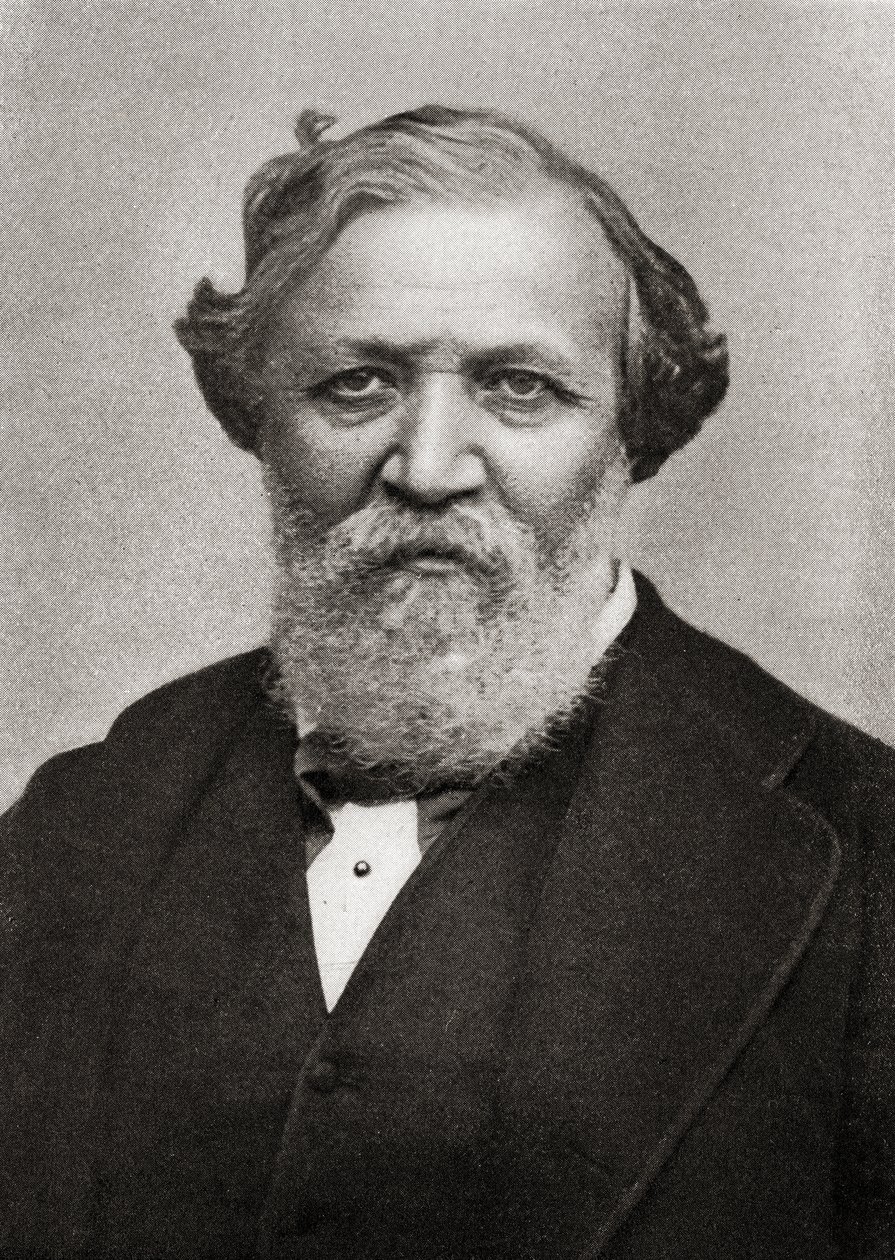 Retrato del poeta inglés Robert Browning (1812-89) de English School